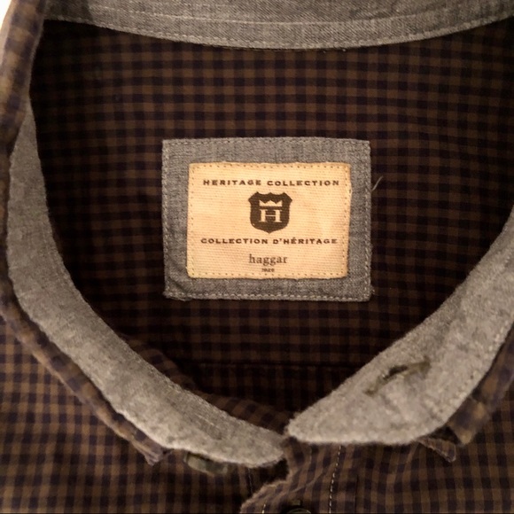 Haggar Checkered Dress Shirt - Picture 3 of 4